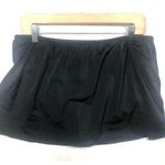Speedo Swim Skirt Brief Lined Solid Black Skort Bottoms 7232092 Women's Size 14 Photo 0