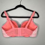 Torrid  Womens 40DDD Pink Lace Underwire Push-Up Demi Bra Photo 5