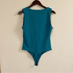 Babaton  Teal Green V-neck Sleeveless Bodysuit Size Large Thong Back Aritzia Photo 5