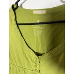 Aerie Vintage  American Eagle Green Babydoll Scoop Neck Peasant Top Large Photo 3