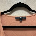 Lulus  Popular Pick Peach Tie-Front Short Sleeve Crop Top Coral Ruffles Sz M Photo 4
