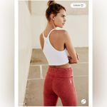 Free People Happiness Runs Crop Tank White XS/S Photo 2