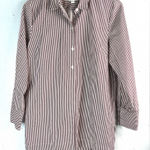 J. Jill M Women's Striped Button Down Shirt Photo 0