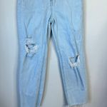 Madewell  The Momjean in Harman Wash Raw-Hem Comfort Stretch Size 25 Light Wash Photo 6