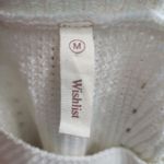 Wishlist Knit Top Womens Size M White Mock Neck Perforated Lightweight Summer Photo 3