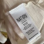 Nation Ltd Kelsey Ruffled Romance Tee Long Sleeve V-Neck White Shirt Size L Photo 5