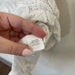 J Valdi White Floral Lace Swim Coverup Ruffle Hem Sleeveless Dress Y2K ~ Size M Size M Photo 5