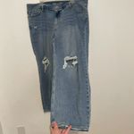 Old Navy Mid Rise Boyfriend Loose Jeans Light Wash Distressed Ripped Jeans 18 R Photo 9