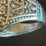 Natural black obsidian S925 silver ring size 8 Photo 6