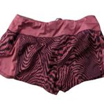Nike Crew Burgundy Zebra Print Shorts Size Small Photo 5