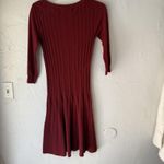 Max Studio Dress Y2k Medium Red Sweater Knit Fit Flare Ribbed Pullover Photo 8