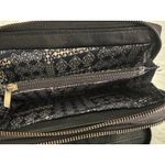 Lucky Brand  black leather zip-around wallet with a gold plate detail Photo 4