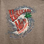 Gildan  | Grey Long Sleeved T-Shirt Tee Hurricane Moe's OBX Kitty Hawk, NC Large Photo 6