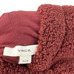 Vince Cozy Teddy Faux Fur Hoodie In Cordovan Maroon Size XS Photo 12