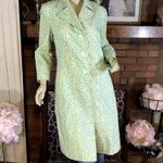 EXPRESS COTTON GREEN & BLUE FLORAL PRINT TRENCH JACKET (M) Photo 0
