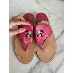 Jack Rogers  Pink Leather Patchwork Sandals Sz 9 Photo 1