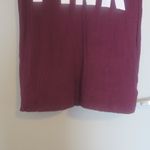 PINK - Victoria's Secret  super soft v-neck short sleeve top with pink on front flowy in burgundy purple and white size small. Photo 2