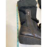 Born Leather Knee High Black Winter Boot Side Zip EUC Sz 9 Furry Trim Women’s Photo 8