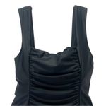 J.Crew  Reimagined Square Neck One-Piece Swimsuit Black Ruched Size 14 Slimming Photo 4