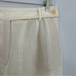 ZARA NWT  Cream Lightweight Straight Leg Striped Casual Trouser Pants Medium Photo 3