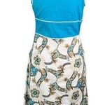 Chaudry Dress Medium Lightweight Summer Midi Sleeveless Dress Teal Floral New Photo 1