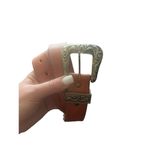 ✨Vintage Milor brown wide leather laser cut western buckle Sz M/L belt✨ Photo 5