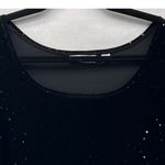 Susan Graver Velvet Blouse 2X Black Bling Evening Photo 2