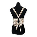 Rebecca Taylor | Large | Penelope Multi-Color Antique Floral High-Neck Crop Top Photo 7