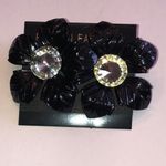 Black Floral Rhinestone Retro Boho Earrings Photo 1