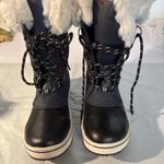 Nautica Faux Fur Lined Rain Duck Boots Women's 9 Navy Blue ~New Photo 1