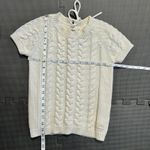 Odd Molly  Cable Knit Short Sleeve Sweater Top Lace Up Back Detail Size‎ 0 Photo 7