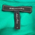 BCBGMAXAZRIA Kendal One Shoulder Ruffle Side Slit Evening Gown Green Size 0 Photo 8