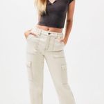 PacSun Women’s Cream Cargo Pants Photo 1