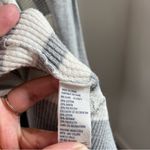 American Eagle  Vtg Y2K Gray White Stripe Thermal Button Cardigan Sweater Small Photo 5