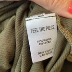 Feel the Piece  Olive Ribbed Tank Size XS/S Photo 2