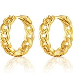 Boutique NEW dainty twisted chain ear buckle earrings Photo 0