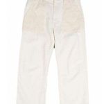 Ralph Lauren Polo Cotton Pocket Switching Two Tone Pants Cream Color Women Sz 28 Photo 0