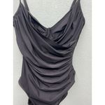 MiracleSuit  Ruched One Piece Swimsuit 14 Slimming Twist Front Brown Underwire Photo 1