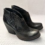 Kork-Ease Korks Women Black Brown Crackle Leather Gemini V Stacked Heel Ankle Boots 7 NWOB Photo 7