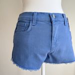 L'Agence L’AGENCE Audrey Jean Shorts Mid Rise Cut Off Blue Stretch Denim US 25 NWT Photo 8