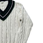 Gap Vintage  Sweater Cable Knit Tennis Lacrosse 90s Old Money Preppy Size M Photo 3