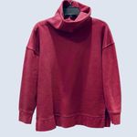 Athleta  Oversized Sweatshirt Funnel Red Burgundy Neck M Photo 0