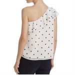 1. State Polka dot ruffled one shoulder blouse by , NWT small black white chiffon Photo 2