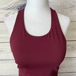 Fabletics Burgundy Boost Strappy Sports Bra Tank Top Photo 3