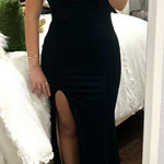 Black maxi dress with slit Size 4 Photo 0