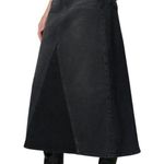 joe's jeans Joe's Tulie Denim Midi Skirt Womens 23 Black With Grace Vintage Stretch $228 NWT Photo 0