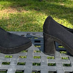 Eileen Fisher  Signy Pump‎ Women Heel Platform Knit Shoe black size 5 Photo 0