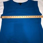 J.Crew  Womens Top Size 4 Blue Sleeveless Career Office Layering Shell Round Neck Photo 5