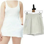 Good American  The High Waist White Sweat Skirt White Size 2 / US Medium‎ Photo 1