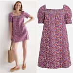 J.Crew  Afternoon Linen Sun Dress in Berry Floral BR439 Women's Size Medium Photo 1